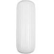 4 Pack Large 10x28 White Ribbed Boat Fenders with Center Hole Z312