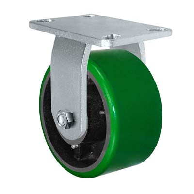 8 x 3 Heavy Duty Caster with Green Polyurethane on Steel Wheel R39068
