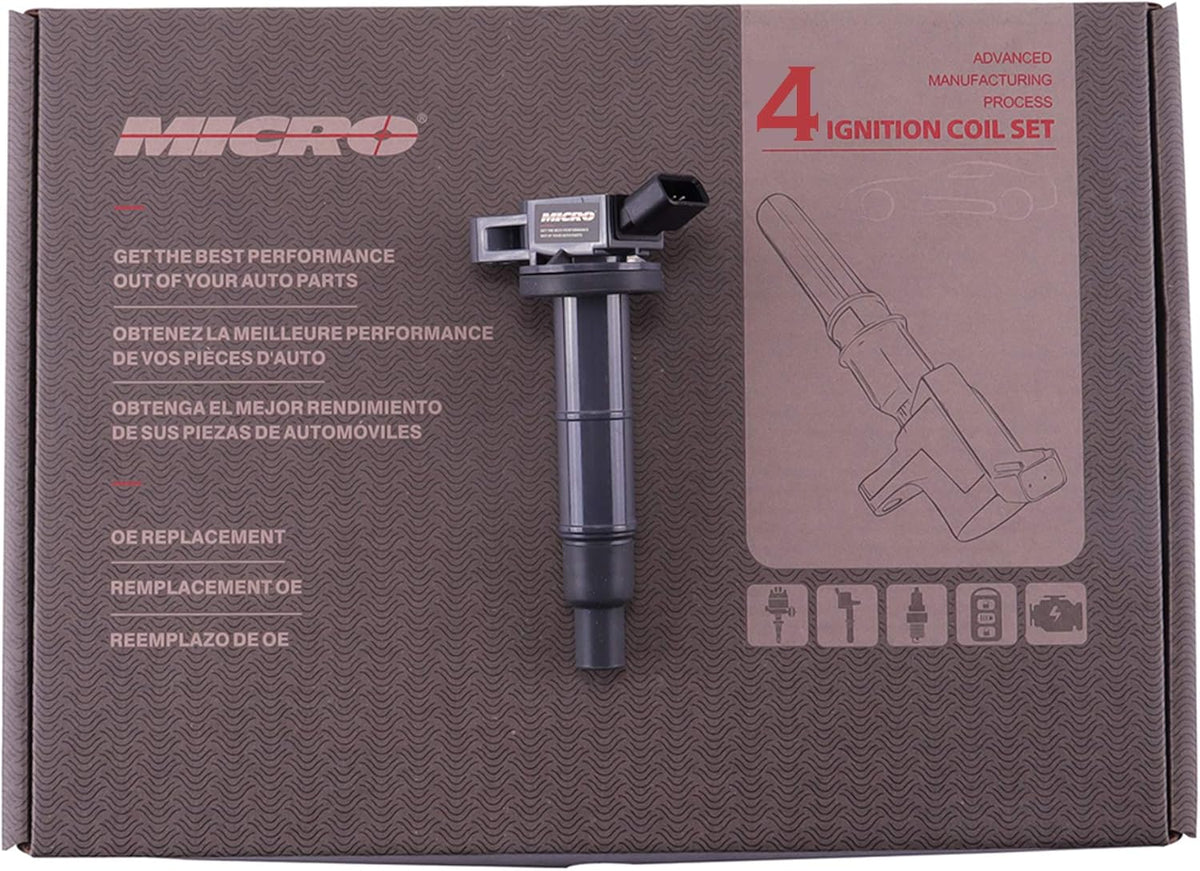 Ignition Coil Pack for Toyota Camry RAV4 Solara Matrix Highlander Lexus Pontiac Scion 2.4L (Pack of 4) V797893