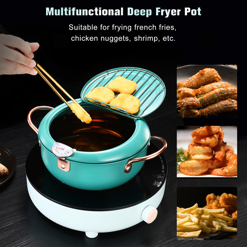 Steel Japanese Style Fryer With Thermometer And Pot T72398