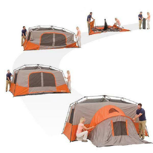 Green 11-Person Instant Cabin Tent with Private Room Z166283