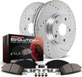 Rear Z23 Carbon Fiber Brake Pads with Drilled & Slotted Brake Rotors Kit V372