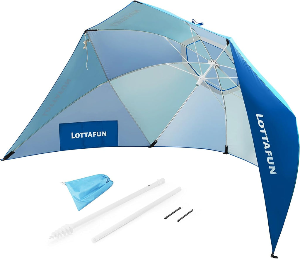 10-Foot Blue Green UPF 50+ Umbrella Shelter X319
