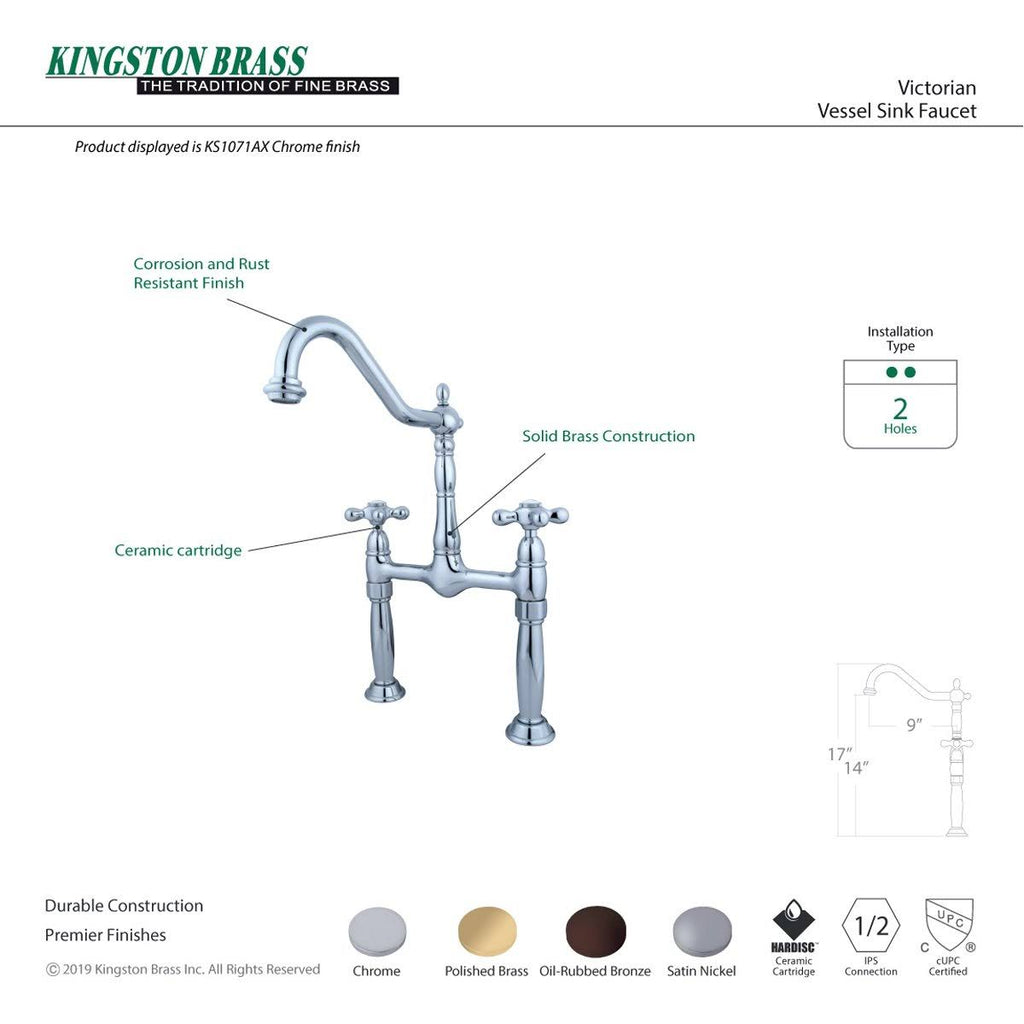Victorian Vessel Sink Faucet, Oil Rubbed Bronze Y2145