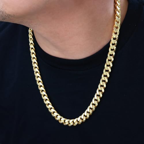 14k Yellow Gold Miami Cuban Link Chain Necklace L55734