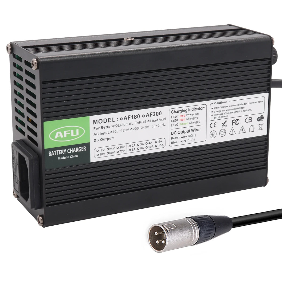 50.4V 5A Smart Charger with Fan Aluminum Case D240