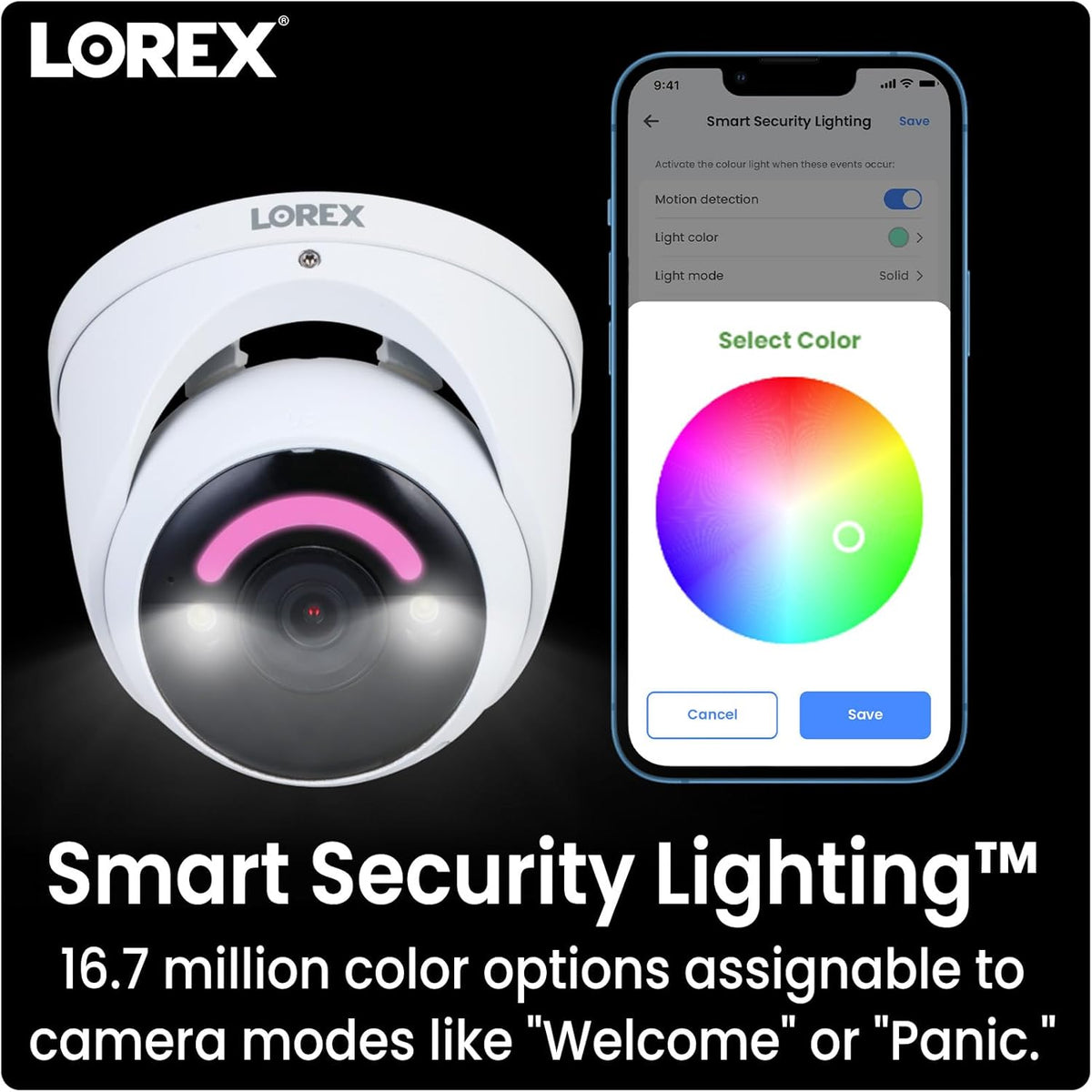 4K Wired Security Camera with Color Night Vision L866735