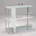White Chrome Bar Cart B2007
