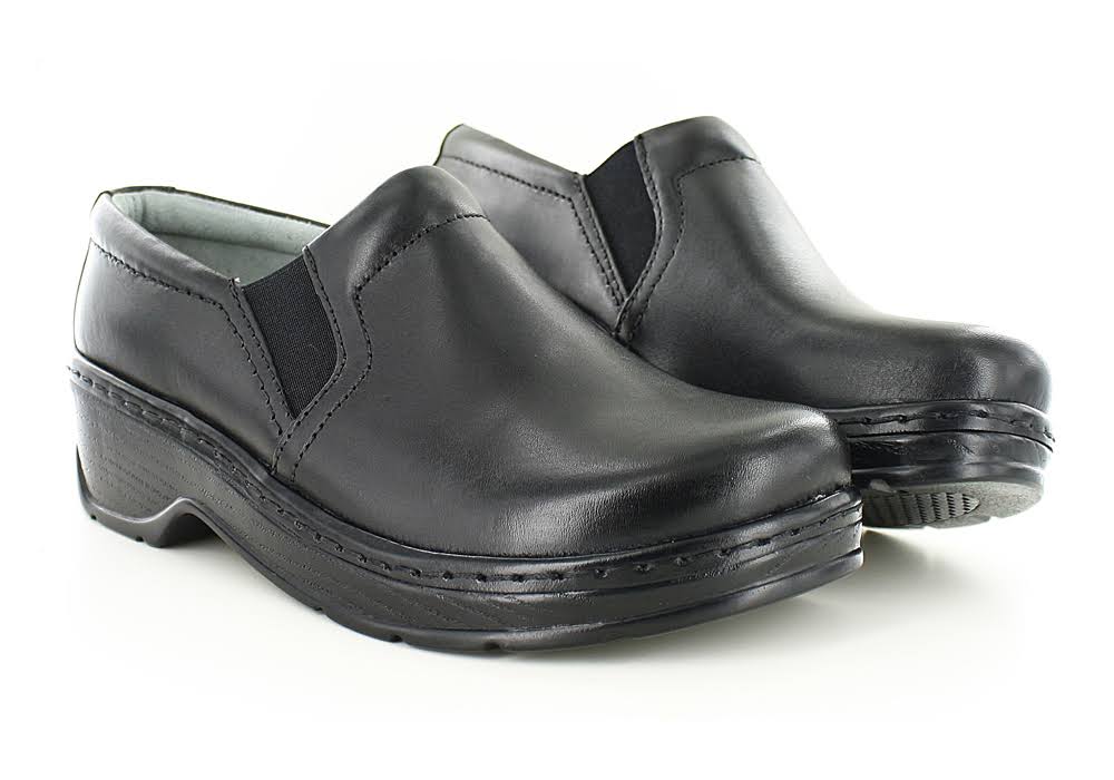 Black Leather Naples Shoes Q206780