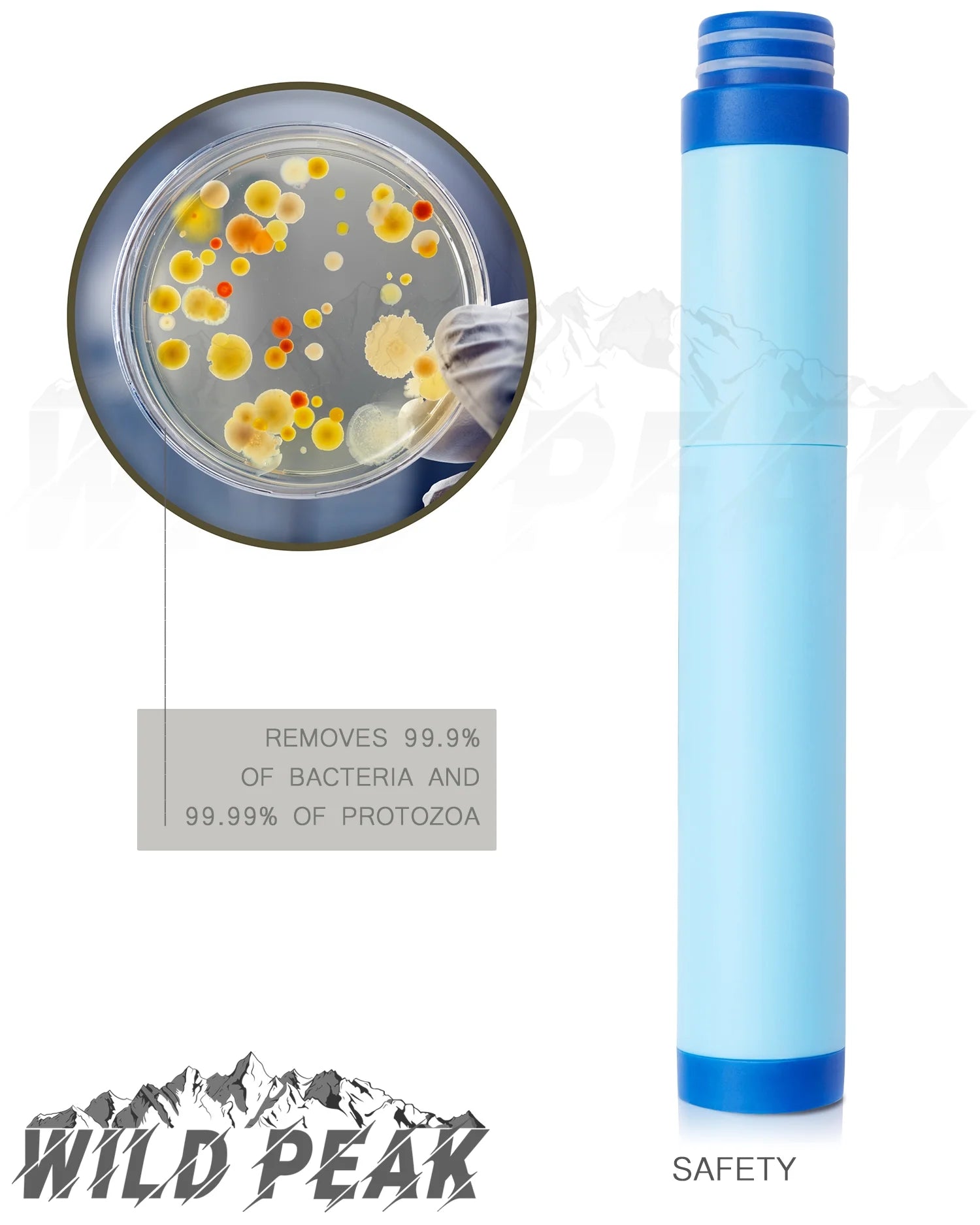 4-Stage Water Filter Straw with Activated Carbon Bottle N3348