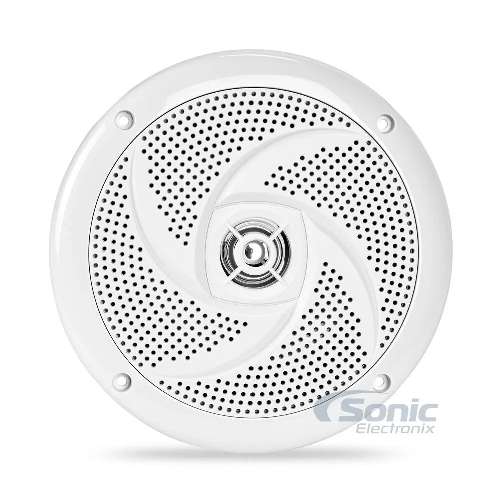 White 200W Shallow 6.5" Marine Speakers C5021