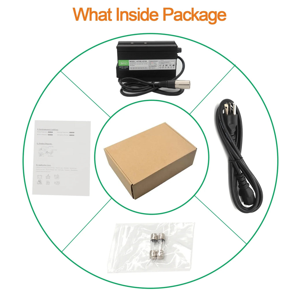 50.4V 5A Smart Charger with Fan Aluminum Case D240