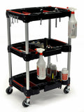 Black/ Red 3-Shelf Multipurpose Cart K705067
