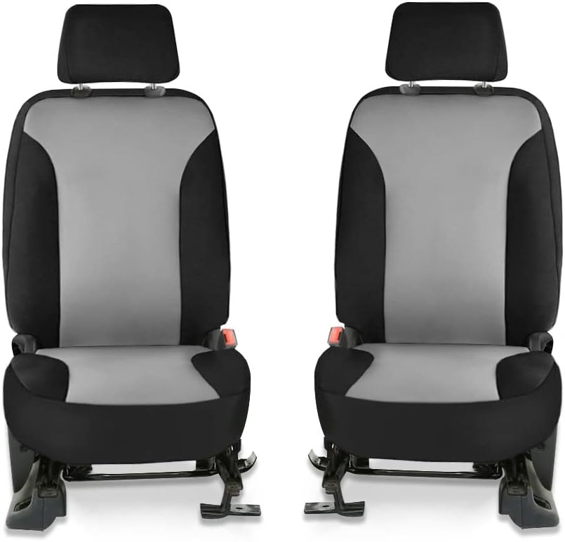 Gray & Black Neoprene Front Seat Covers D630758