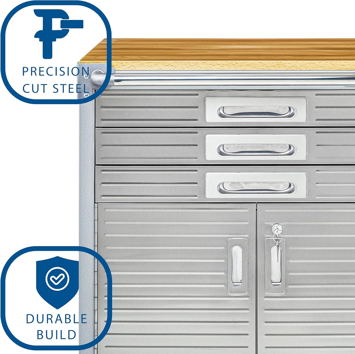 Granite Gray Rolling Storage Cabinet with Drawers F3678