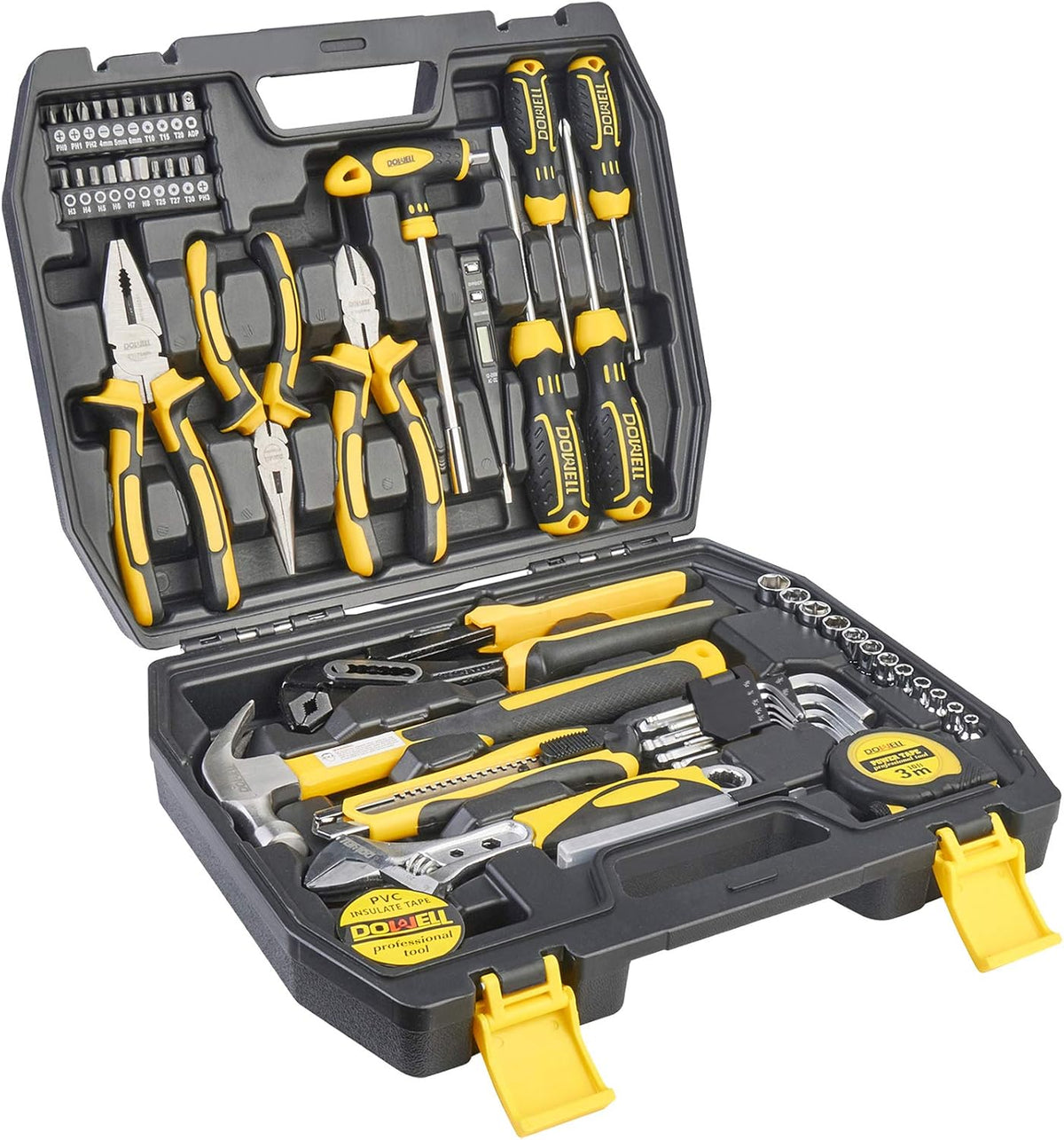 62PCS Tool Set with Wrench Pliers Screwdriver U517053