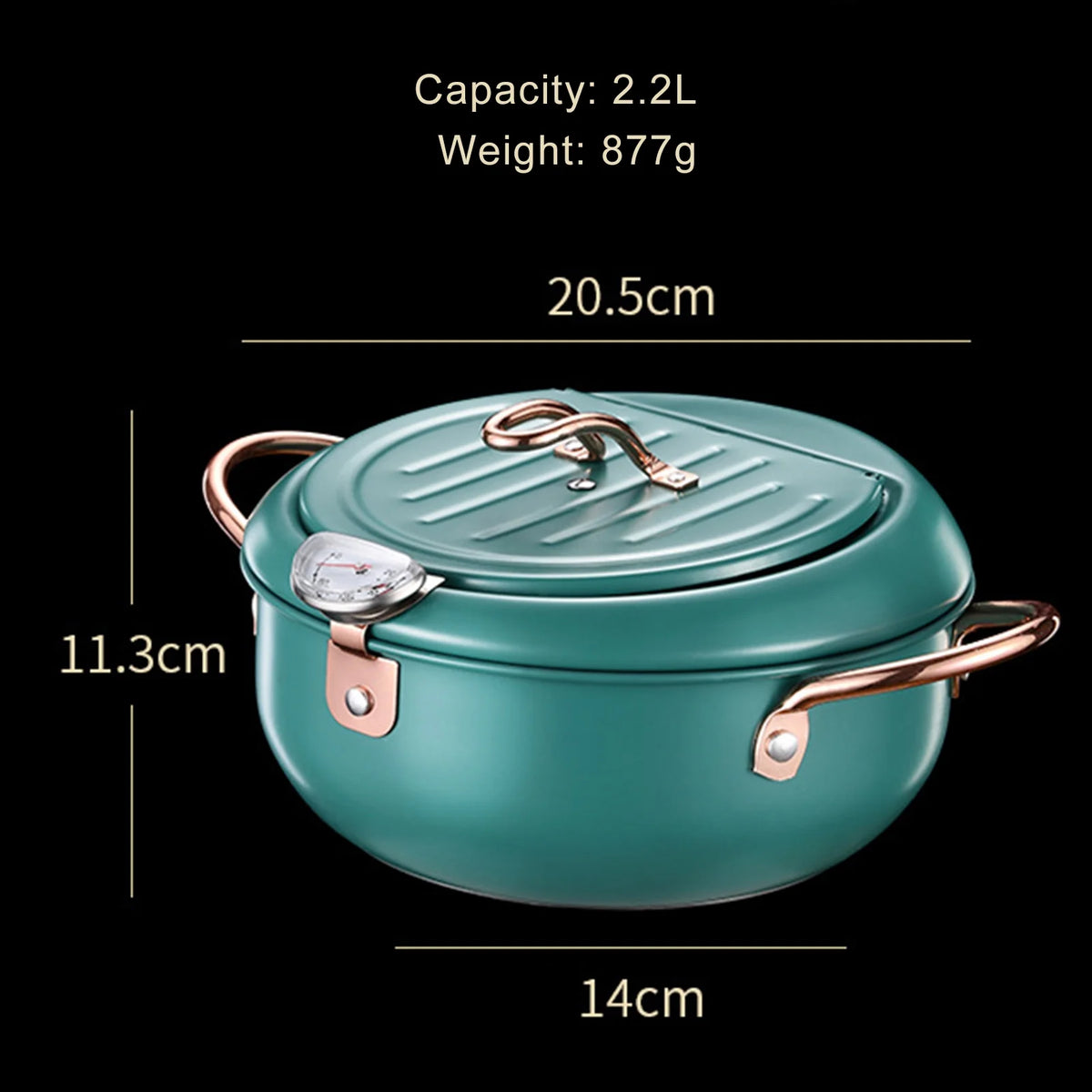 Steel Japanese Style Fryer With Thermometer And Pot T72398