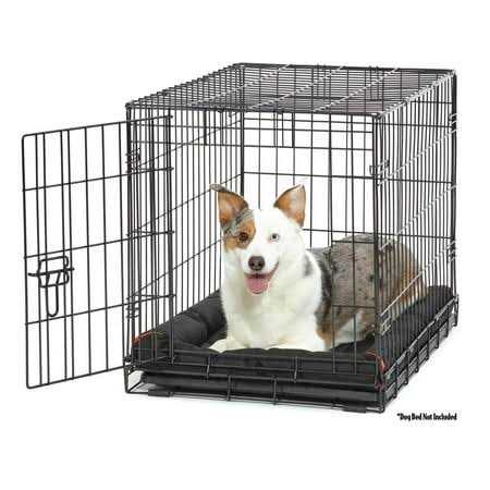 Single Door Folding Metal Wire Dog Crate with Divider and Tray O250