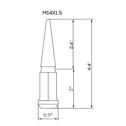 24 Silver M14X1.5 Cone Seat Closed End Wheel Lug Nuts Y816