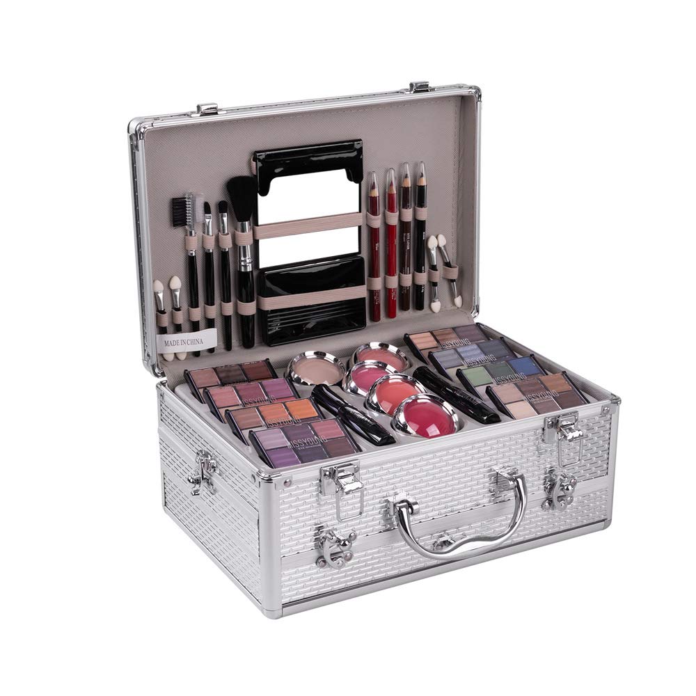 Makeup Kit with Eyeshadow Palette Lipstick Blush Foundation Concealer Face Powder Mascara Lipgloss Brush Q383