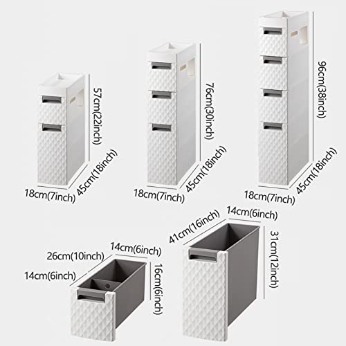 Slim Storage Tower with Wheels Drawer Cart G81563