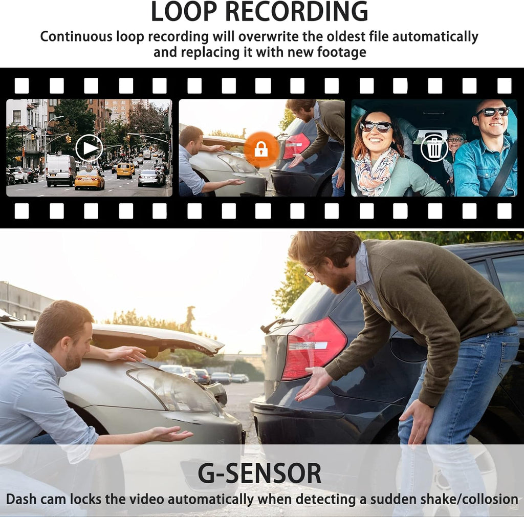 3 Channel Dash Cam with SD Card A587