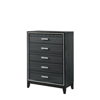 Black 5 Drawer Chest M297382