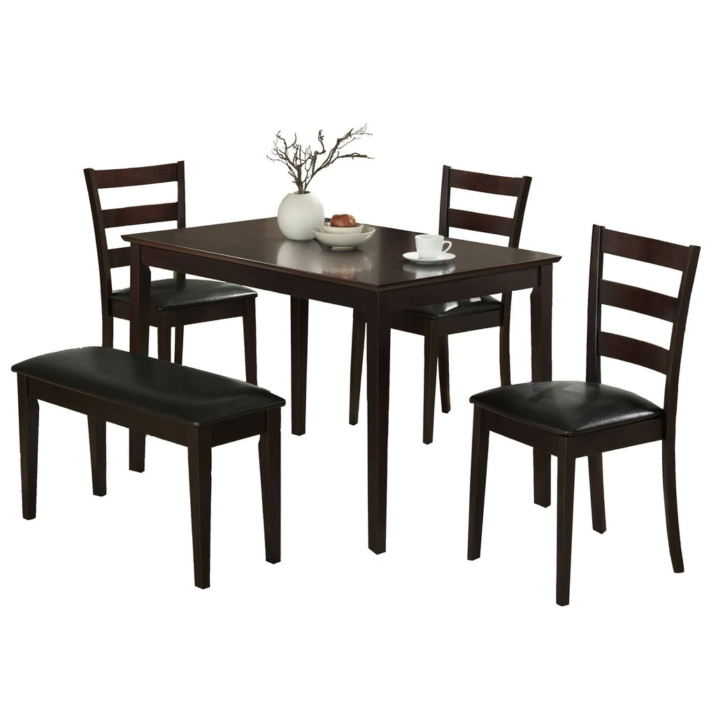 5 Piece Dining Set with Bench and 3 Side Chairs M785