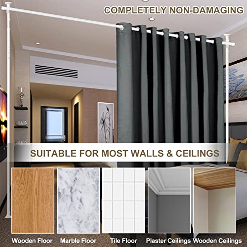 Black Adjustable Floor to Ceiling Tension Rod Room Divider S9544