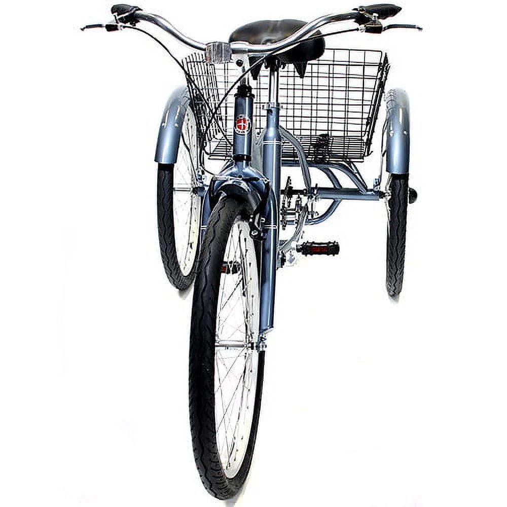 24 wheels Adult Tricycle with rear storage basket U257869