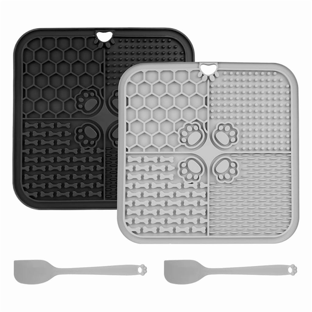 2 x Mats 2 x Scrapers Grey & Black X9055