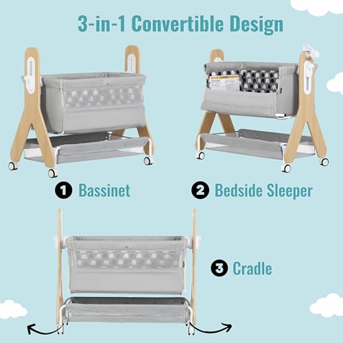 Black Bassinet and Bedside Sleeper A6492