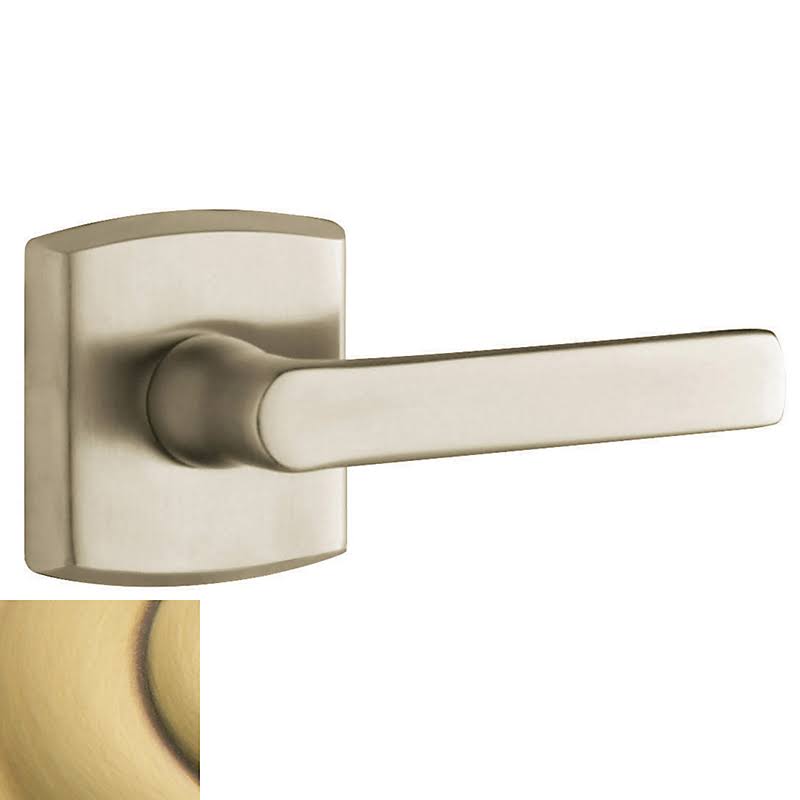 Satin Brass/Brown Lever Pair E688