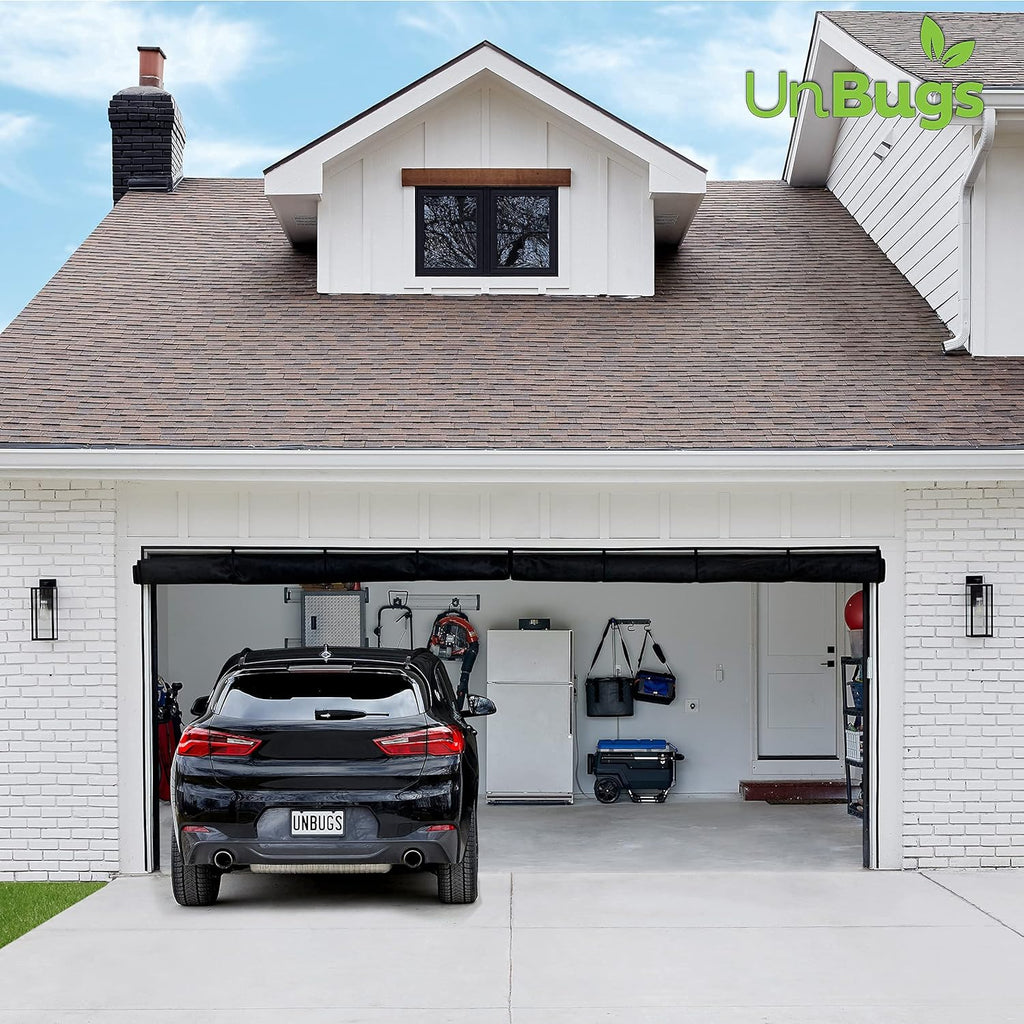 Fiberglass Mesh Magnetic Screen Door for 2 Car Garage U665017