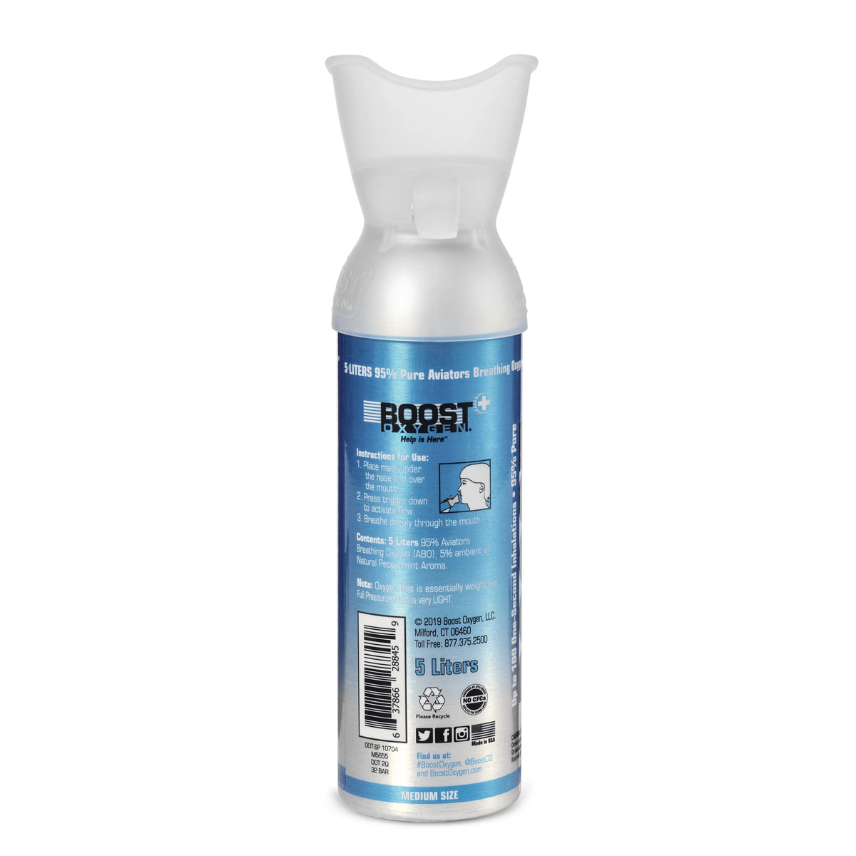 Peppermint 5 Liter Pure Oxygen Canister (12 Pack) T55628