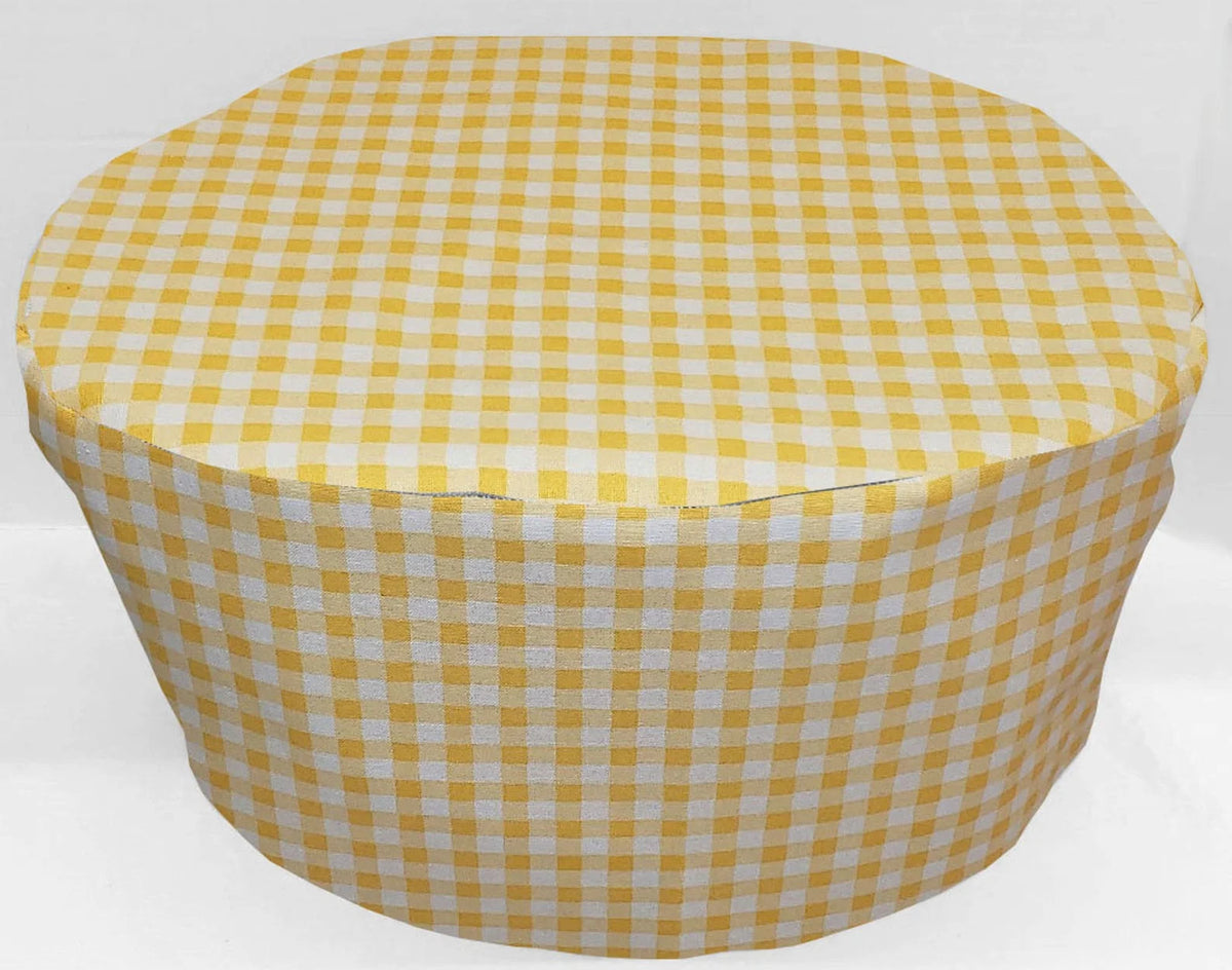 Yellow & White Checked Gingham Slow Cooker Cover G112907