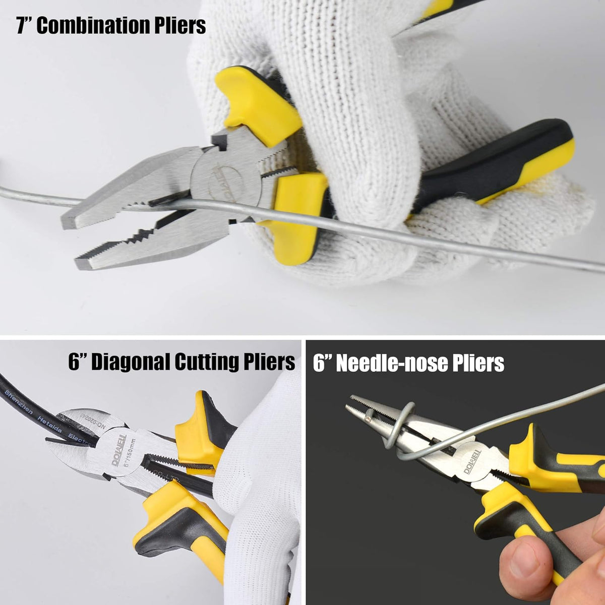 62PCS Tool Set with Wrench Pliers Screwdriver U517053