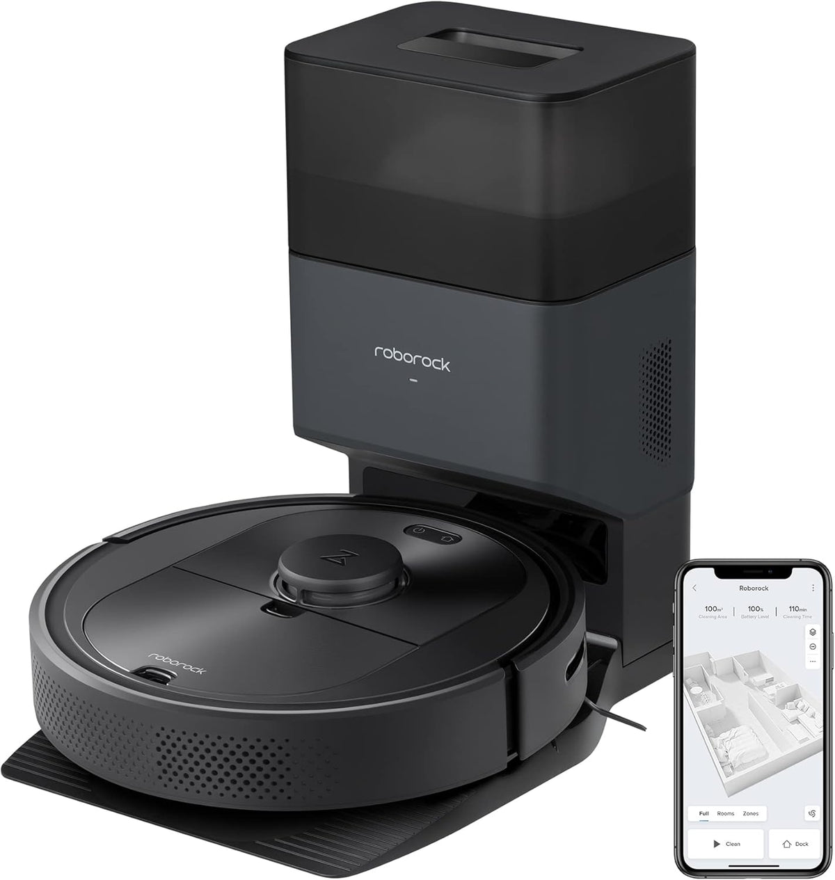 Robot Vacuum with Self-Empty Dock, 2700Pa Max Suction, 180mins Max Run-Time S624