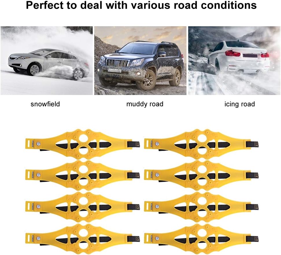 8 Pcs Universal Snow Tire Chain Y7161