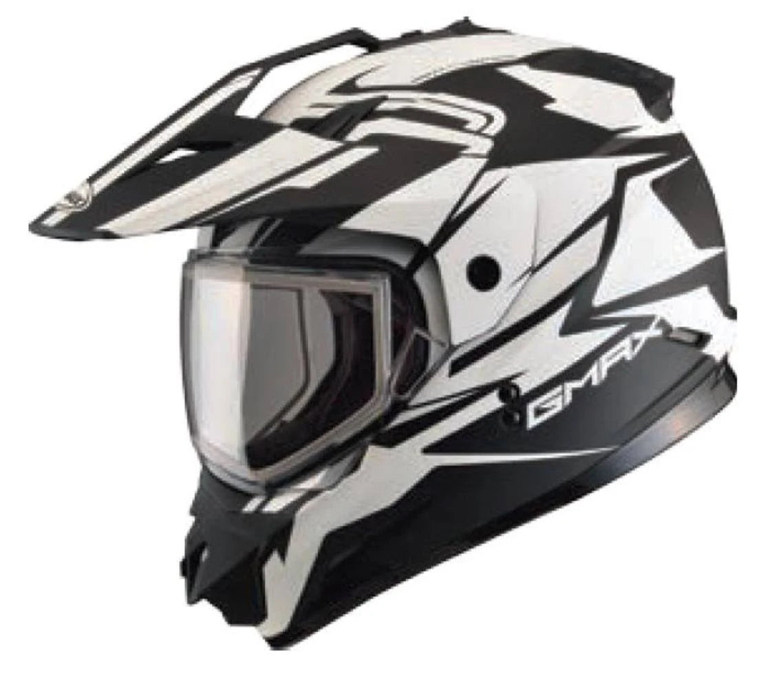 Flat Black White Snow Sport Helmet U1572