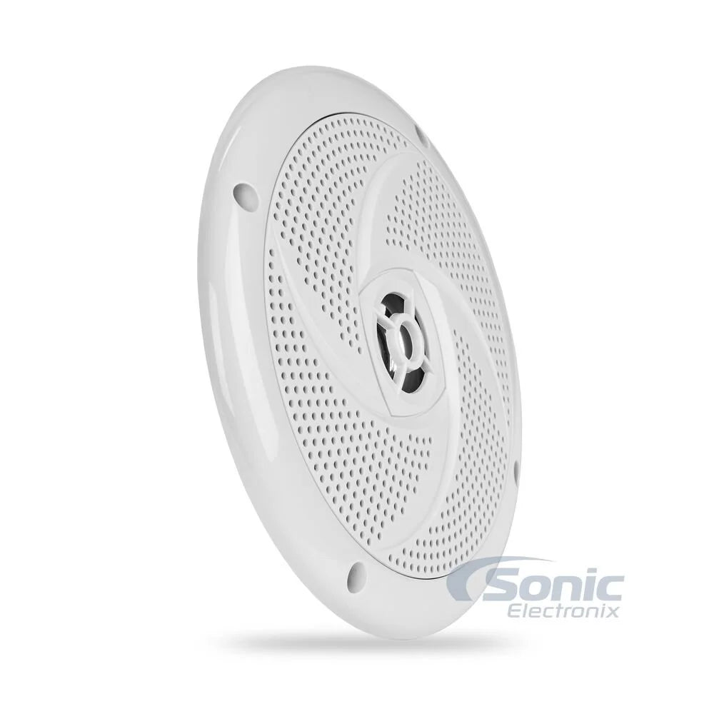 White 200W Shallow 6.5" Marine Speakers C5021
