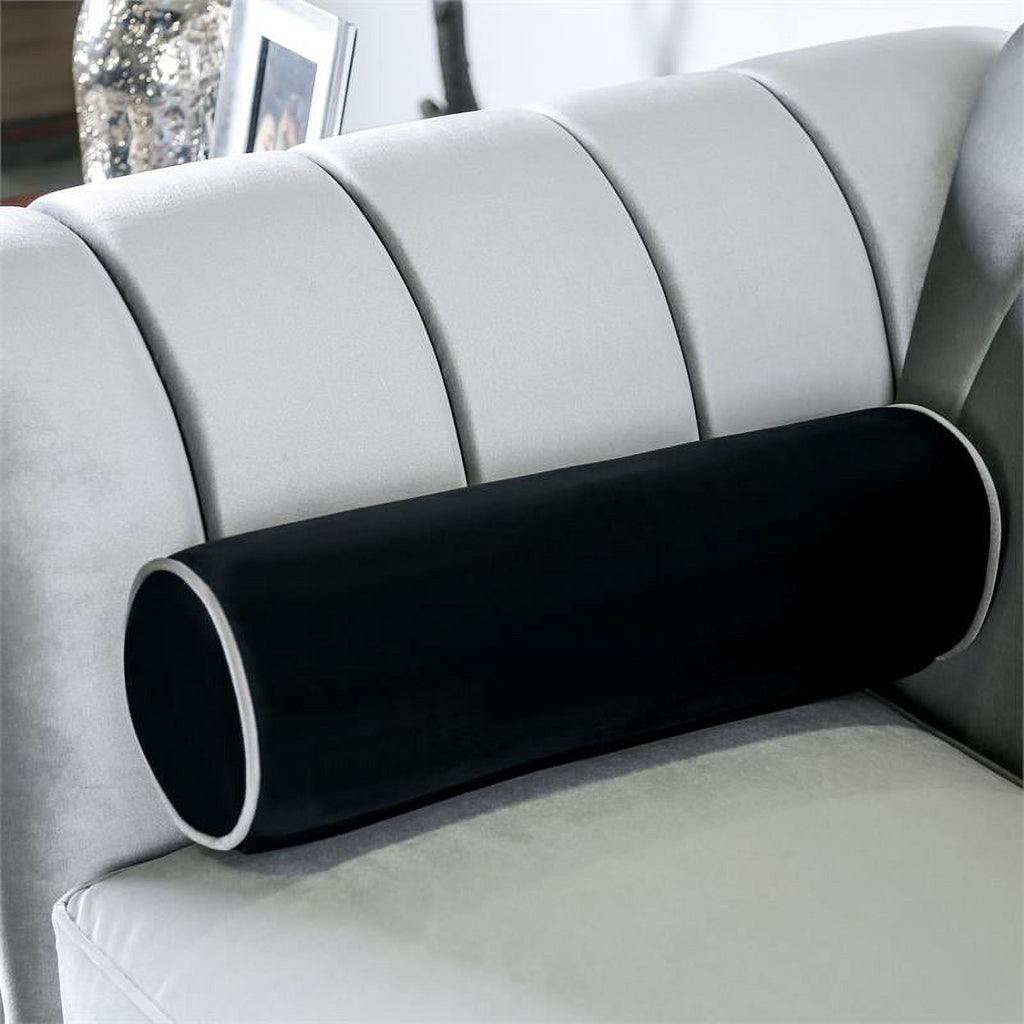 Chenille Upholstered Loveseat in Pewter V116032