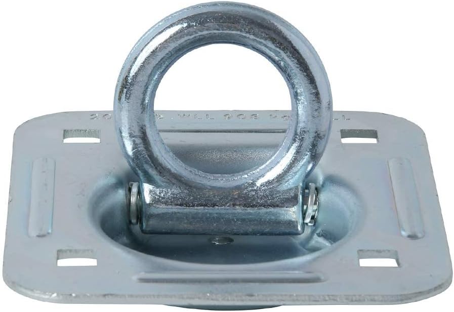 Four Recessed Tie-Down D-Rings with Mounting Lock Plate and Bolting Hardware W3142