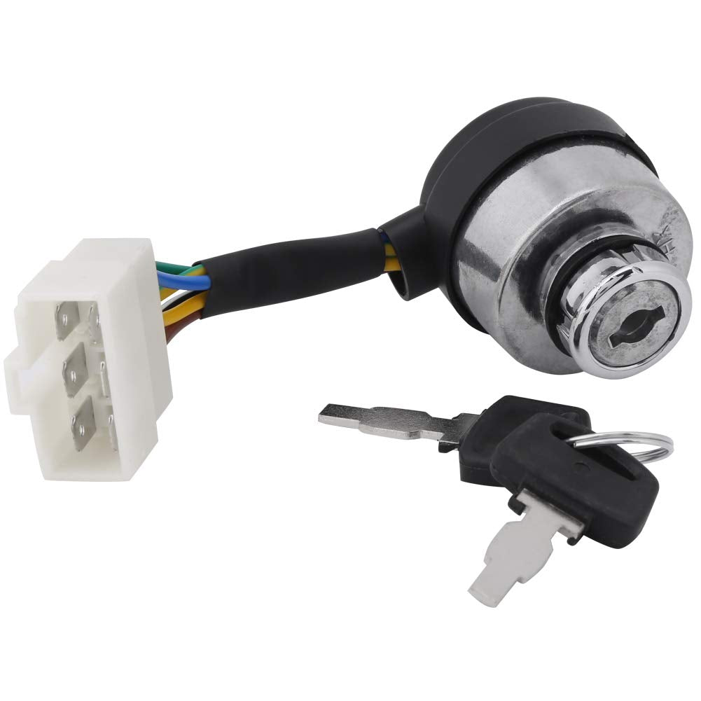 6 Wire Ignition Start Key Switch for 2.5-6.5KW 188F Gas Generator with 2 Key R146