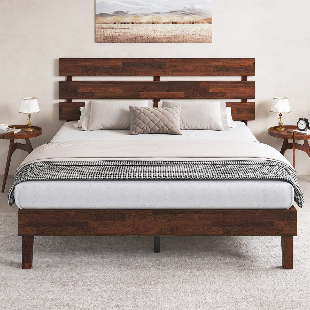 14 Inch Queen Solid Wood Platform Bed R2590