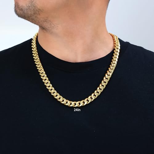 14k Yellow Gold Miami Cuban Link Chain Necklace L55734