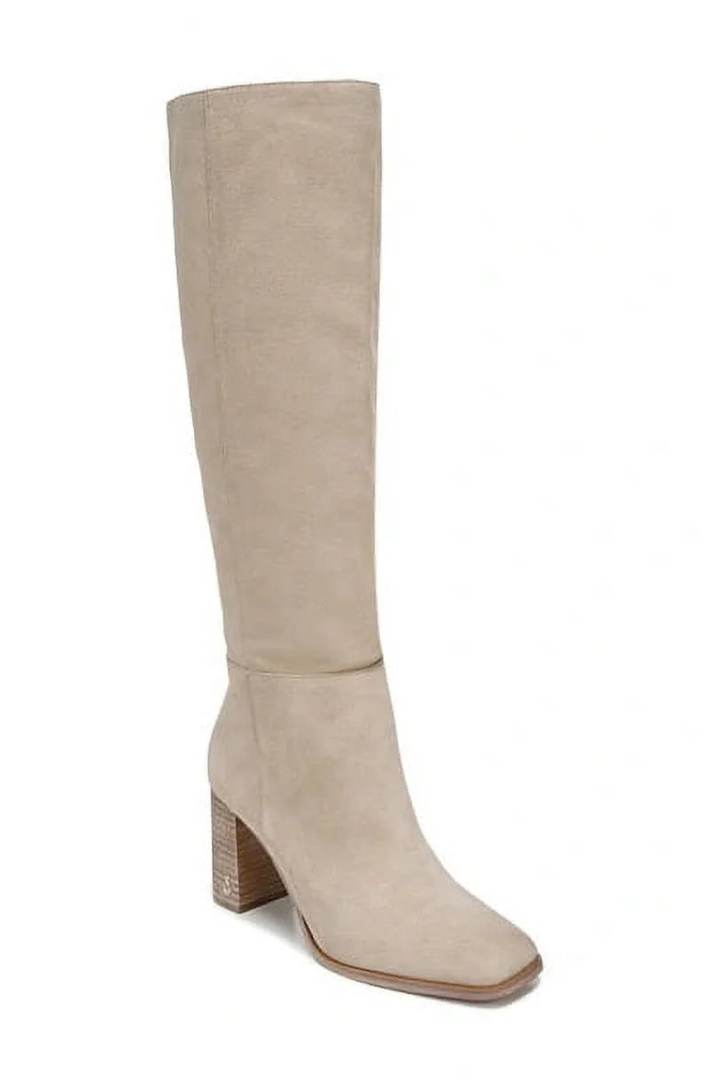 Sesame Squared Toe Block Heel Knee High Boots U7167