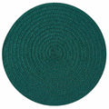 15" Round Teal Peacock Placemat W14486