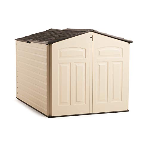 Beige/Brown 5 x 6.5 Ft Resin Outdoor Storage Shed H283