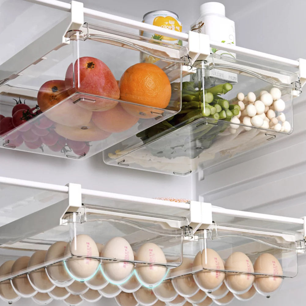 Transparent Refrigerator Egg Tray with Handle Q81709